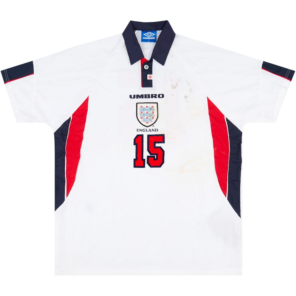 1997-99 England Match Issue Home Shirt #15 (Butt)