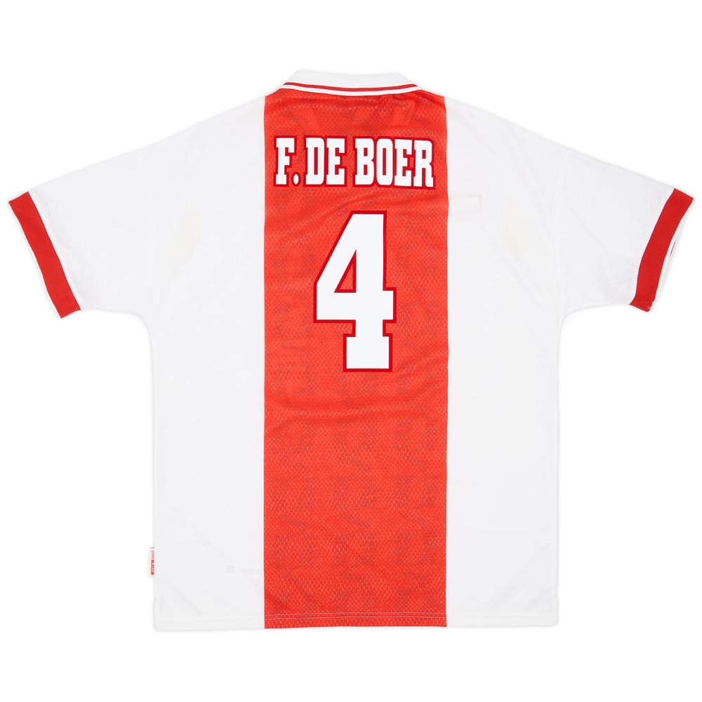 1998-99 Ajax Home Shirt F.De Boer #4 - 9/10 - (XL)