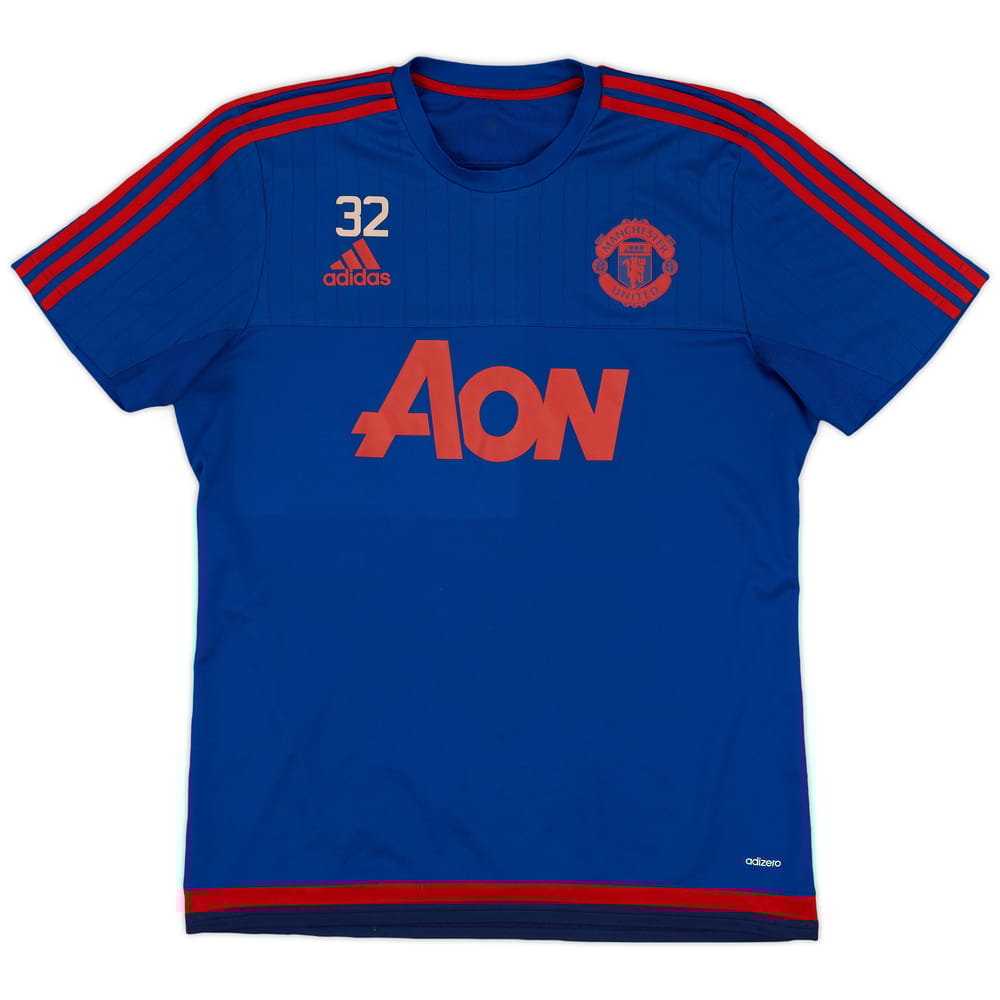 2015-16 Manchester United Player Issue adizero Training Shirt #32 - 7/10 - (L)