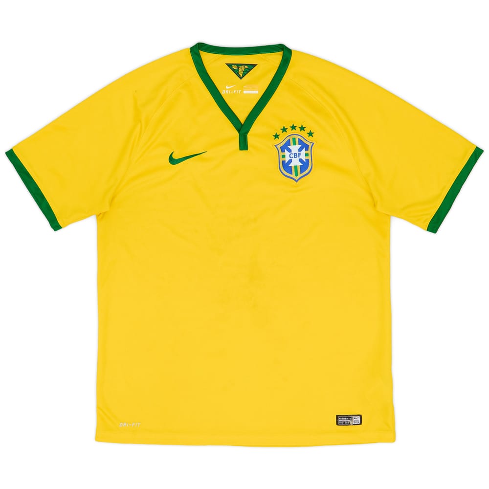 2014-15 Brazil Home Shirt - 7/10 - (L)