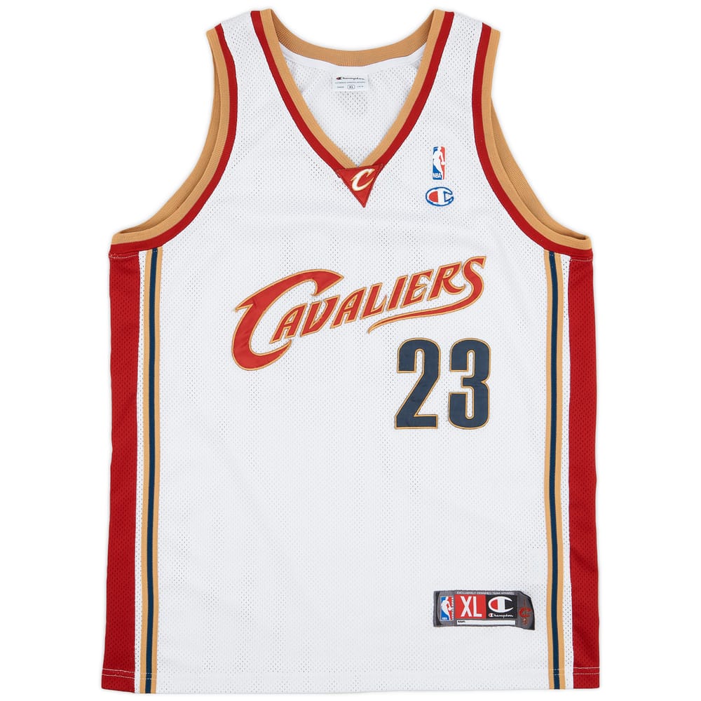2003-10 Cleveland Cavaliers James #23 Champion Authentic Home Jersey - 5/10 - (XL)