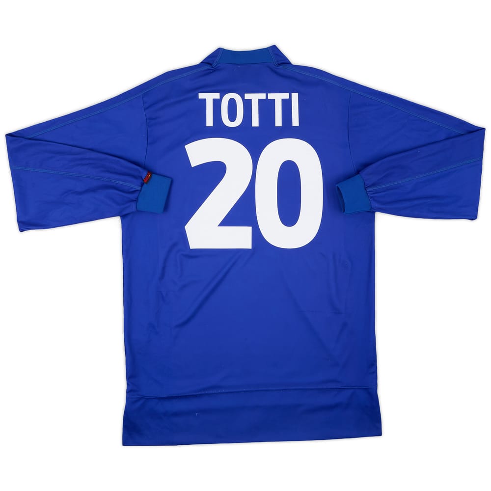 1998-99 Italy Home L/S Shirt Totti #20 - 6/10 - (L)