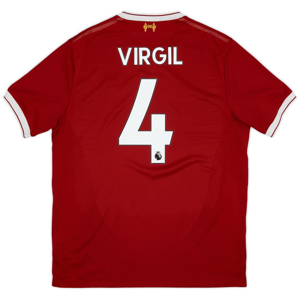 2017-18 Liverpool 125 Years Home Shirt Virgil #4 - 6/10 - (M)