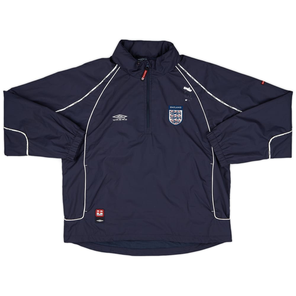 2004-06 England Umbro 1/4 Zip Hooded Rain Jacket - 5/10 - (L)