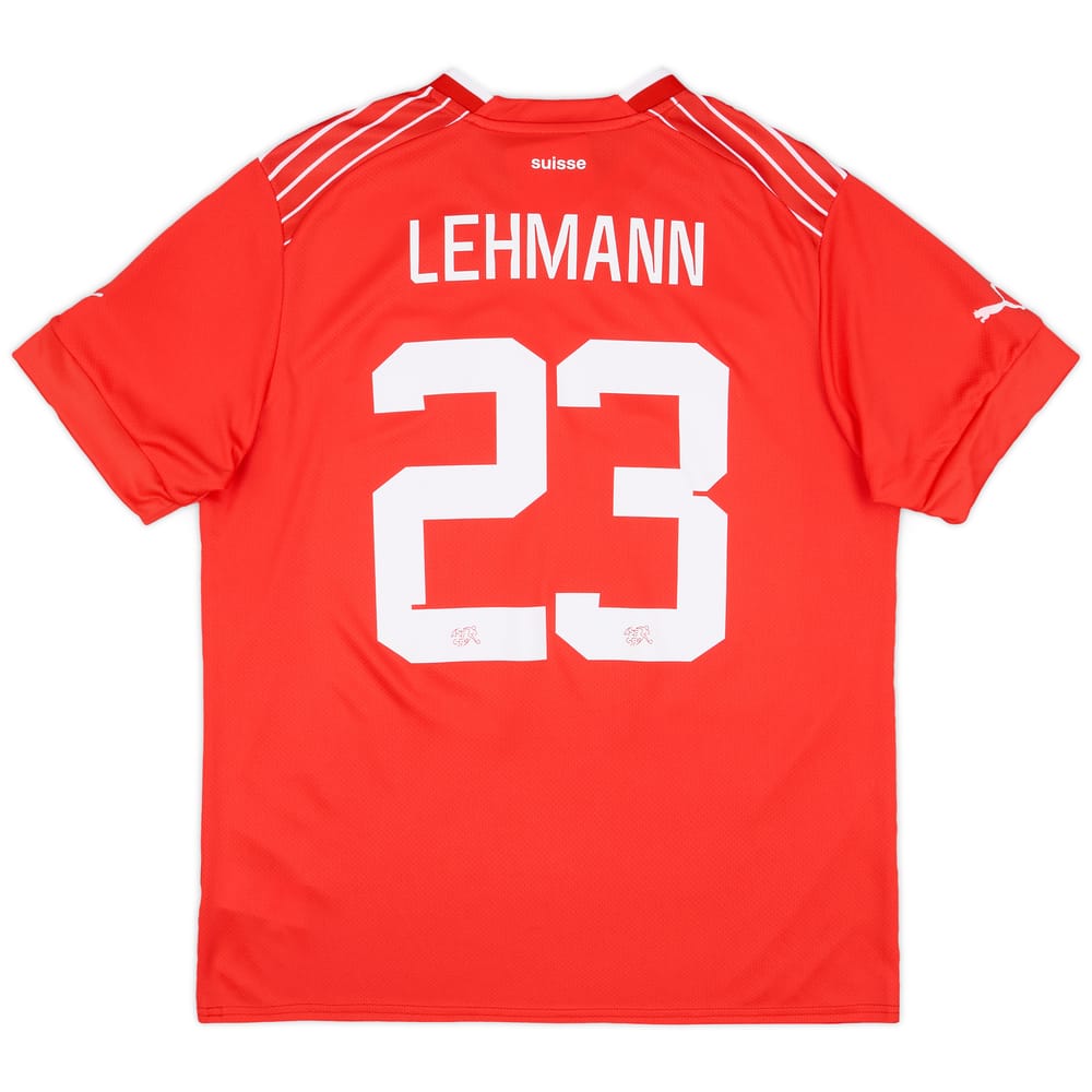 2022-23 Switzerland Women's Home Shirt Lehmann #23 (Unisex fit)