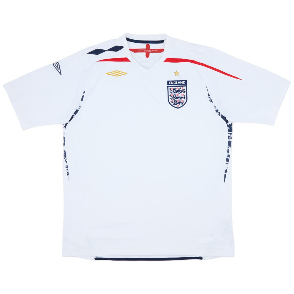 2007-09 England Home Shirt - 6/10 - (XL)