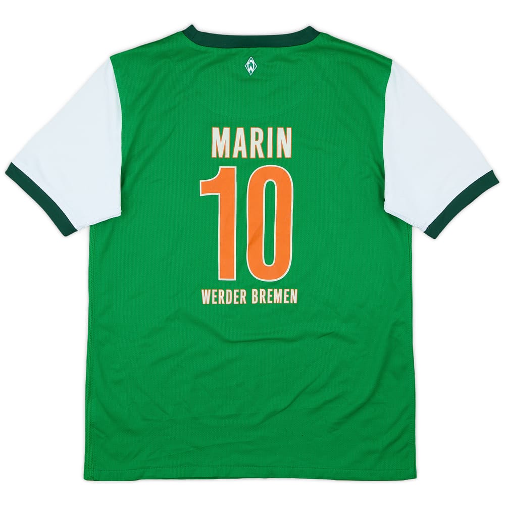 2009-10 Werder Bremen Home Shirt Marin #10 - 7/10 - (L.Boys)