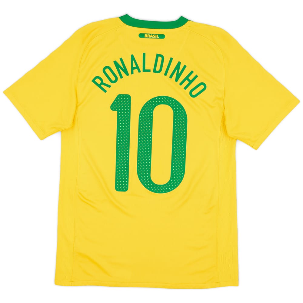 2010-11 Brazil Home Shirt Ronaldinho #10 - 7/10 - (S)