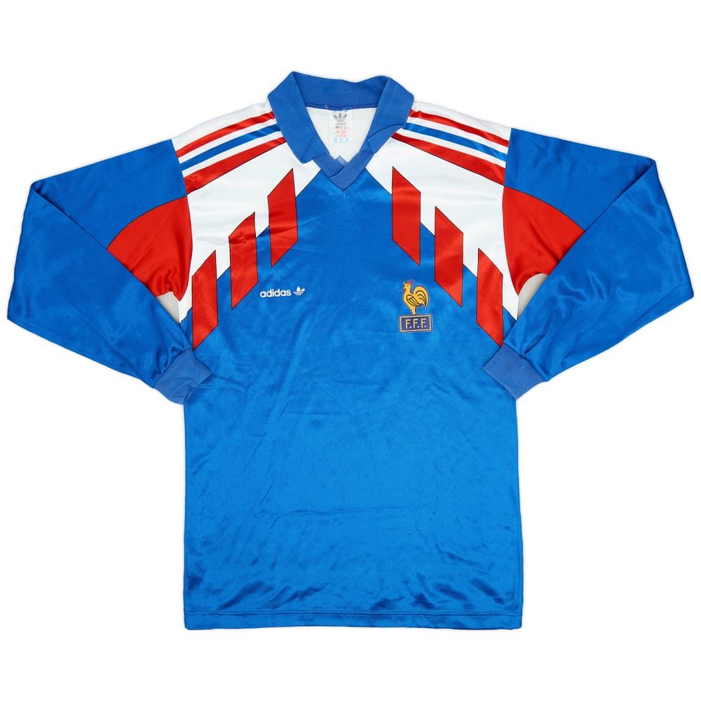 1990-92 France Home L/S Shirt - 7/10 - (S)