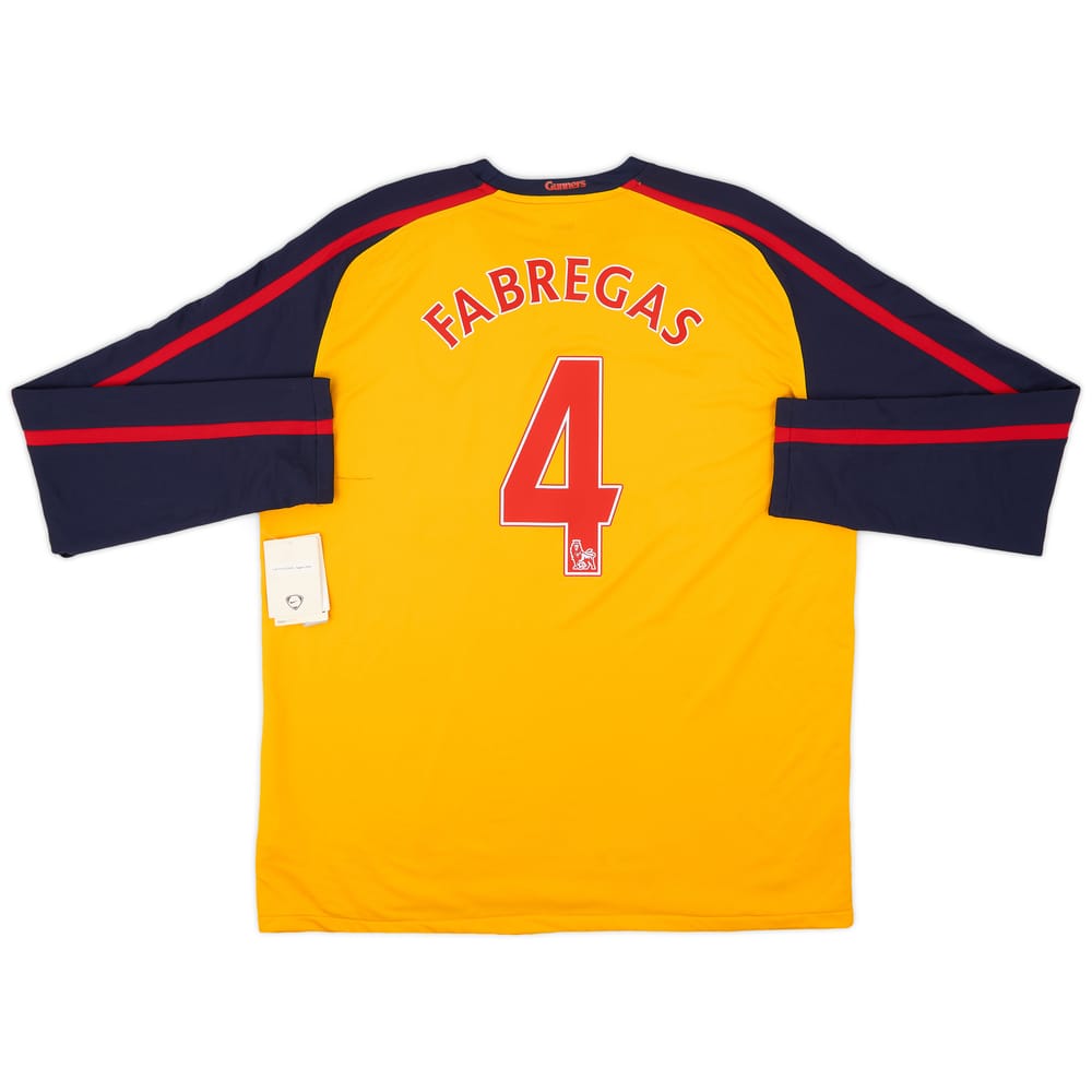 2008-09 Arsenal Away L/S Shirt Fabregas #4 (XL)