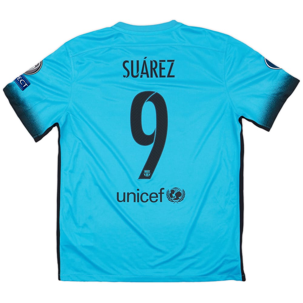 2015-16 Barcelona Third Shirt Suarez #9 - 8/10 - (L)
