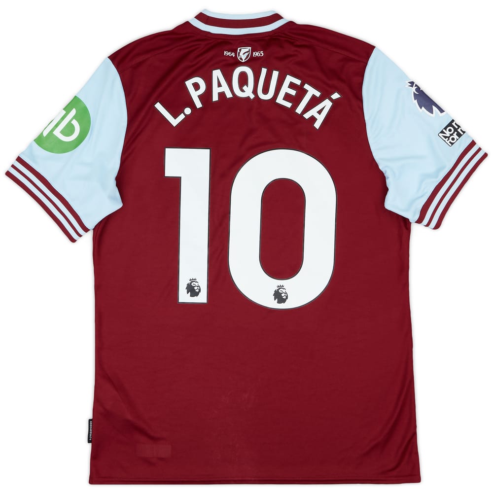 2024-25 West Ham Match Issue Home Shirt L. Paqueta #10
