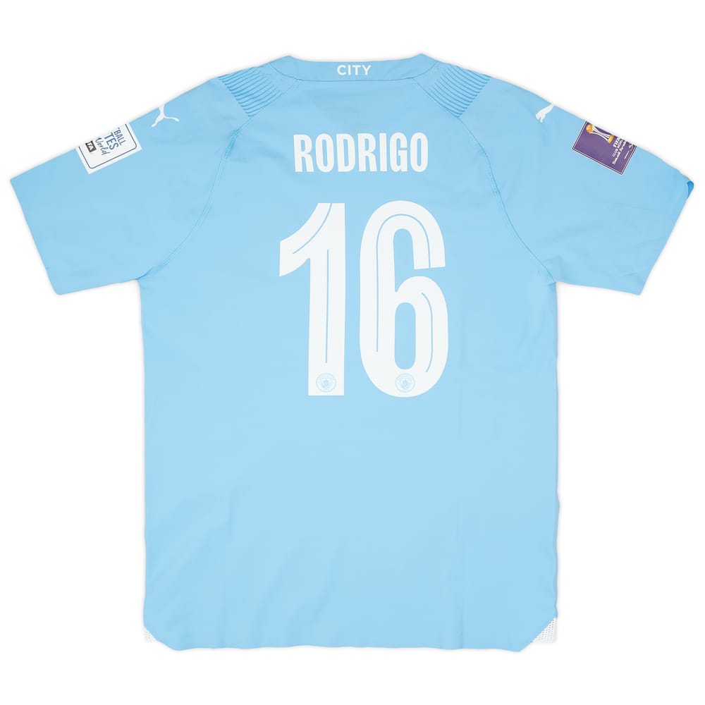 2023-24 Manchester City Match Issue Club World Cup Home Shirt Rodrigo #16