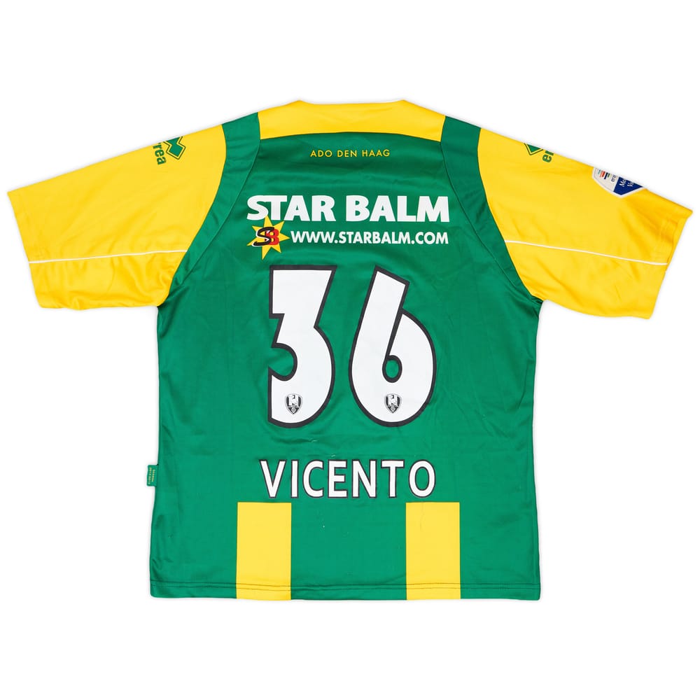 2012-13 ADO Den Haag Match Issue Home Shirt Vicento #36