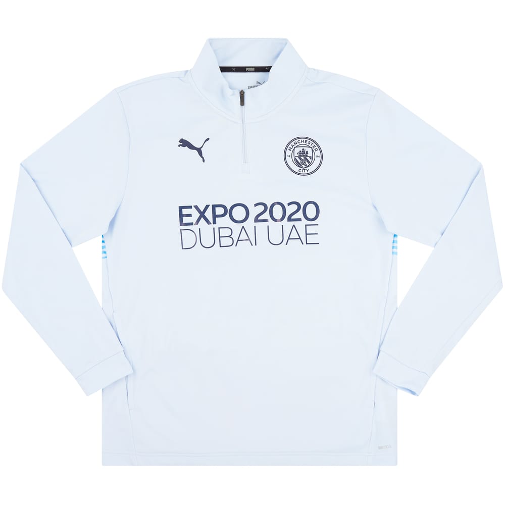 2021-22 Manchester City Player Issue 1/4 Zip Pre-Match Training Top *As New*