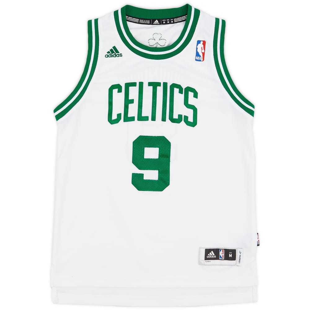 2010-14 Boston Celtics Rondo #9 adidas Swingman Home Jersey - 8/10 - (M.Boys)