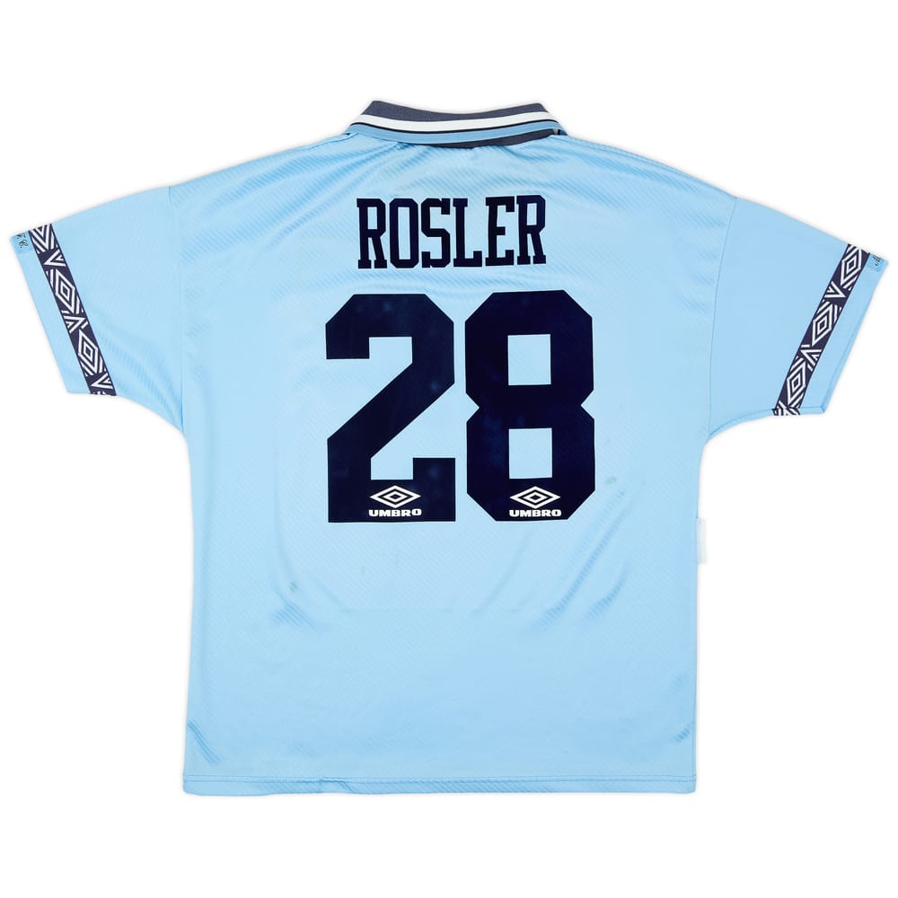 1993-95 Manchester City Home Shirt Rosler #28 - 8/10 - (L)