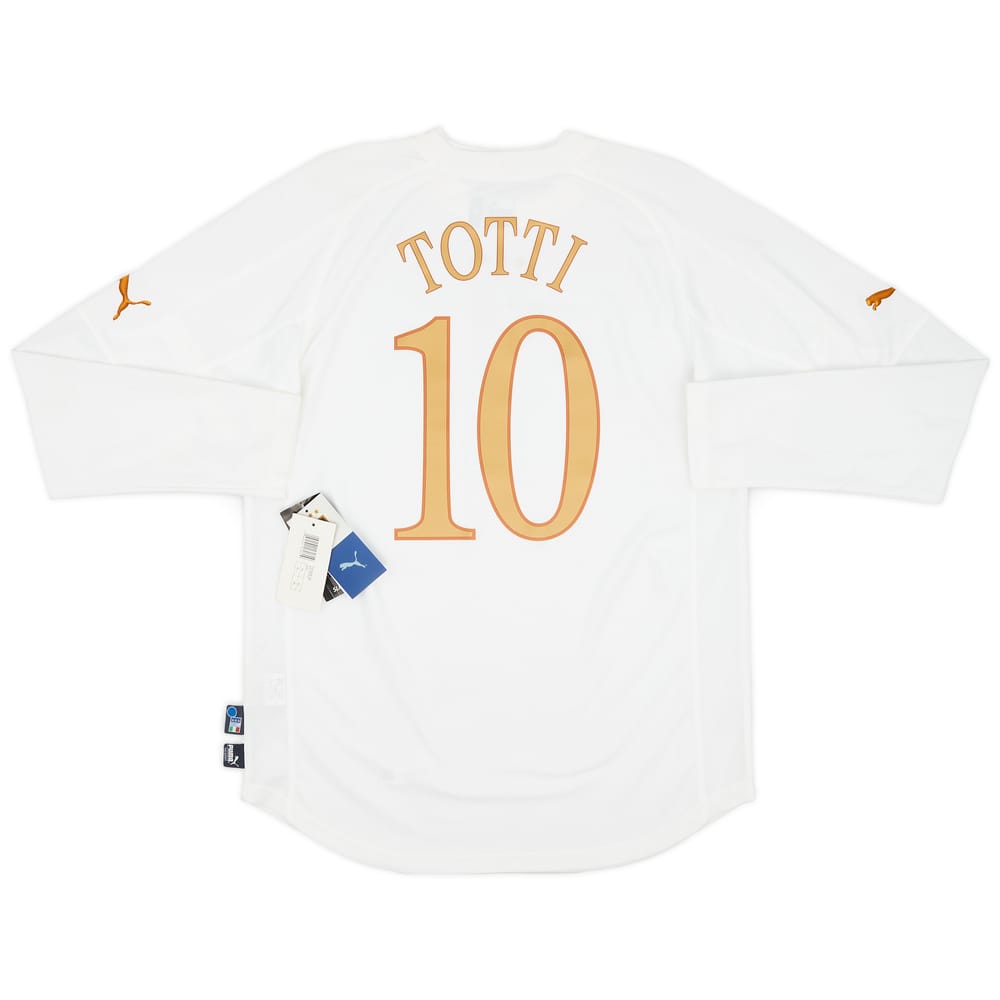 2004-06 Italy Away L/S Shirt Totti #10 (XL)