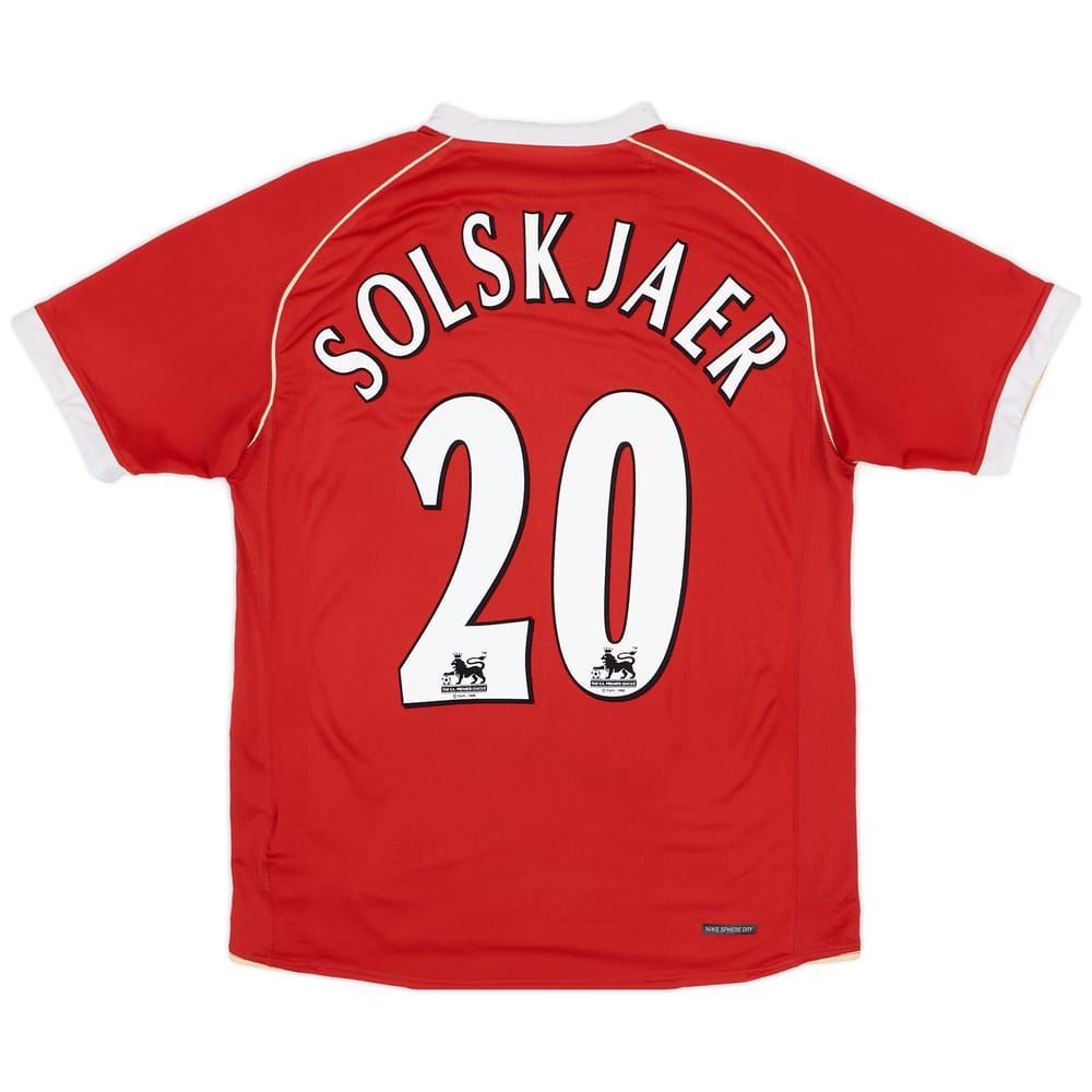 2006-07 Manchester United Home Shirt Solskjaer #20 - 7/10 - (M)
