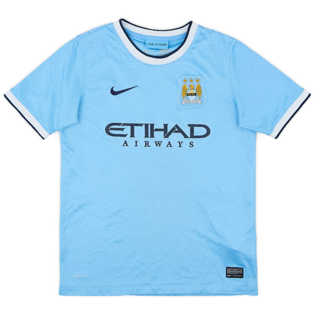 2013-14 Manchester City Home Shirt - 6/10 - (L.Boys)