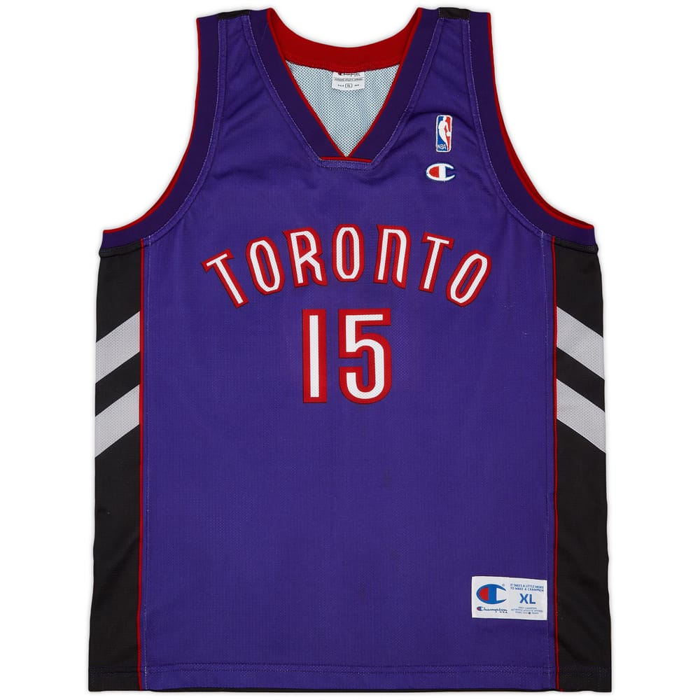 1999-03 Toronto Raptors Carter #15 Champion Away Jersey - 8/10 - (XL)