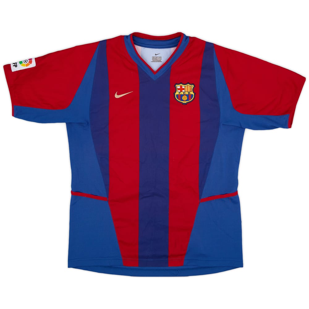 2002-03 Barcelona Home Shirt - 8/10 - (XL.Boys)