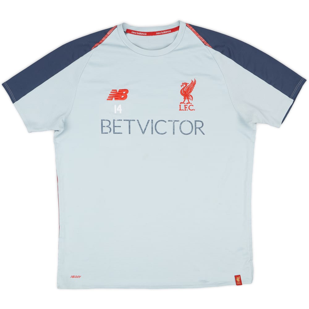 2017-18 Liverpool Player Issue New Balance Training Shirt #14 - 5/10 - (L)