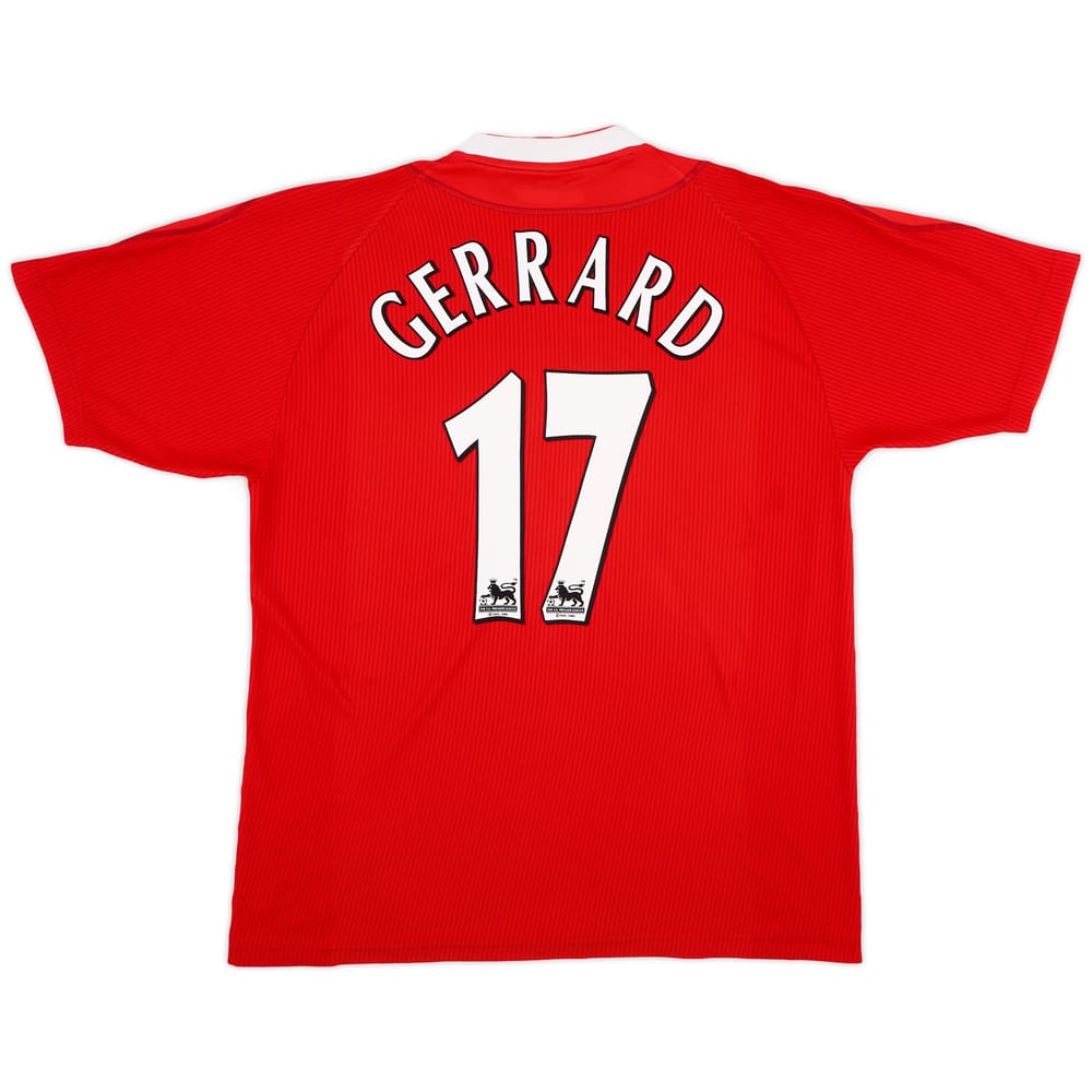 2002-04 Liverpool Home Shirt Gerrard #17 - 6/10 - (L)