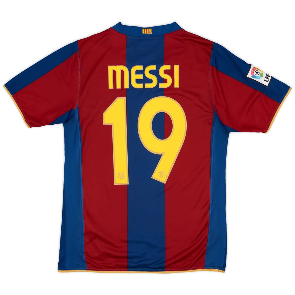 2007-08 Barcelona Home Shirt Messi #19 - 5/10 - (S)