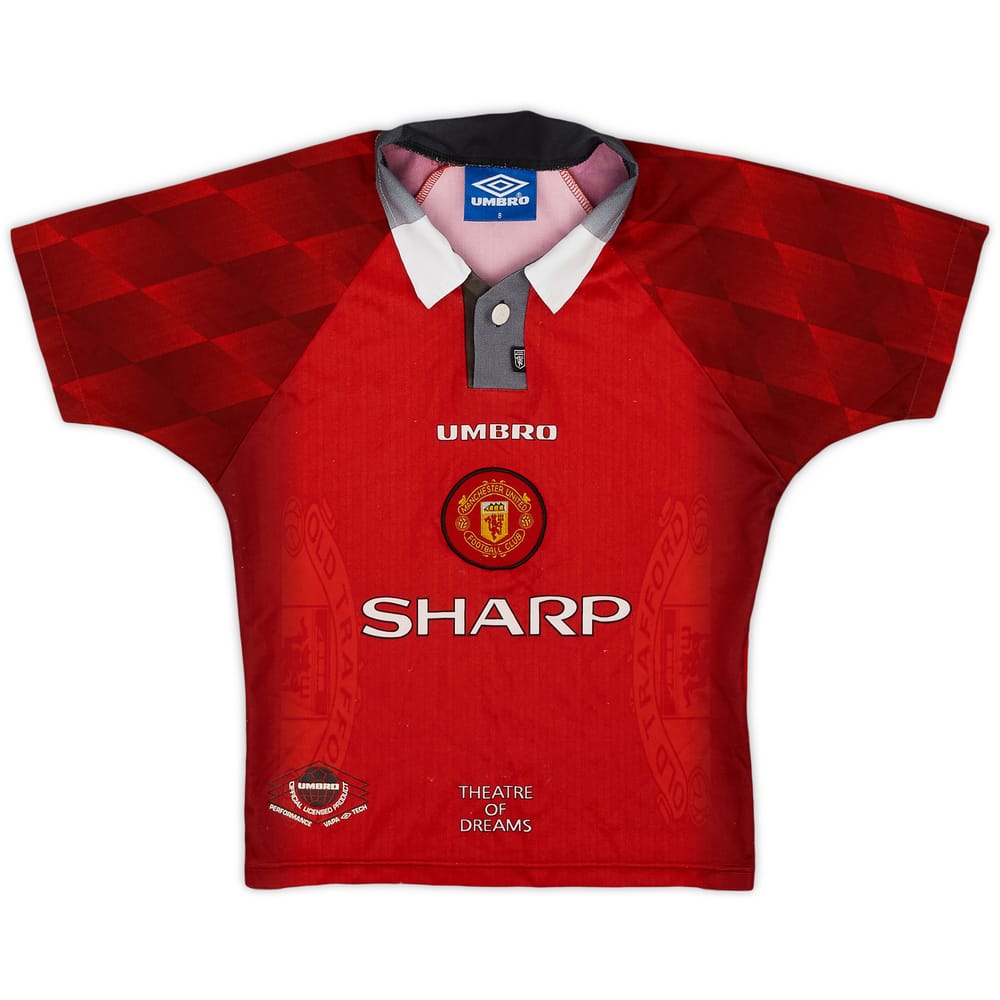 1996-98 Manchester United Home Shirt - 8/10 - (S.Boys)