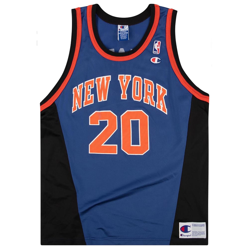 1997-01 New York Knicks Houston #20 Champion Jersey (Away) M