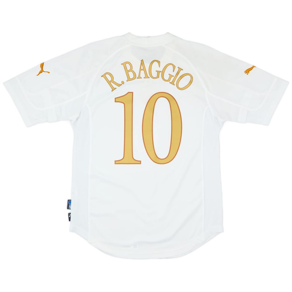 2004-06 Italy Away Shirt Baggio #10 - 8/10 - (M)