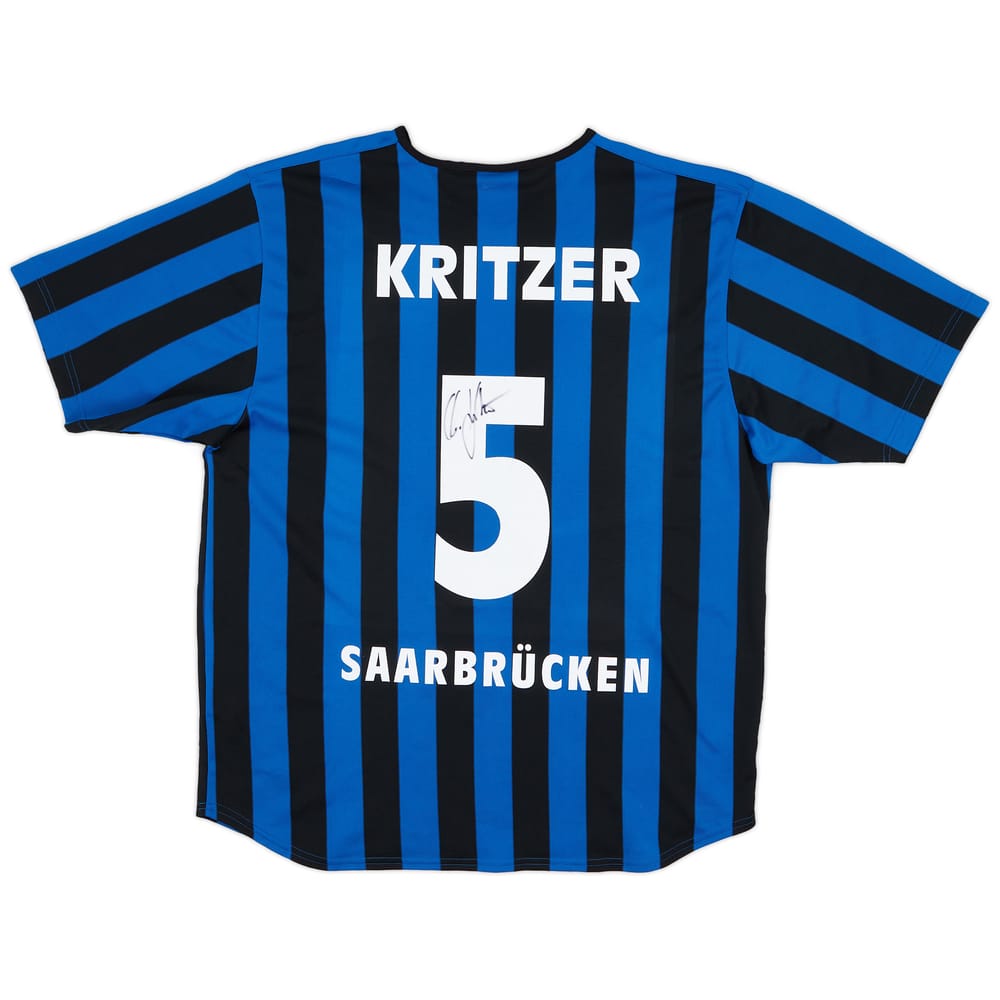 2002-03 FC Saarbrucken Signed Home Shirt Kritzer #5 - 9/10 - (XL)
