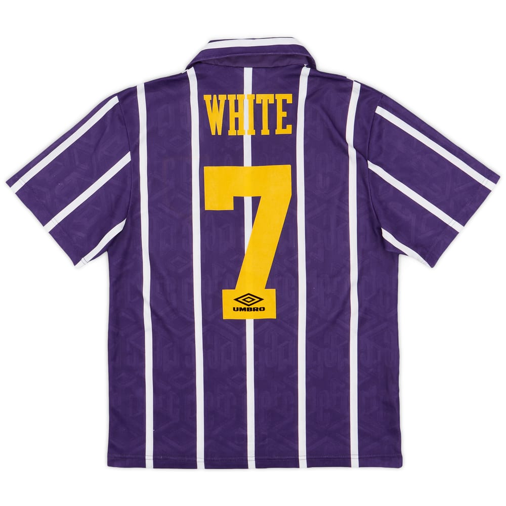 1993-94 Manchester City Away Shirt White #7 - 8/10 - (S)