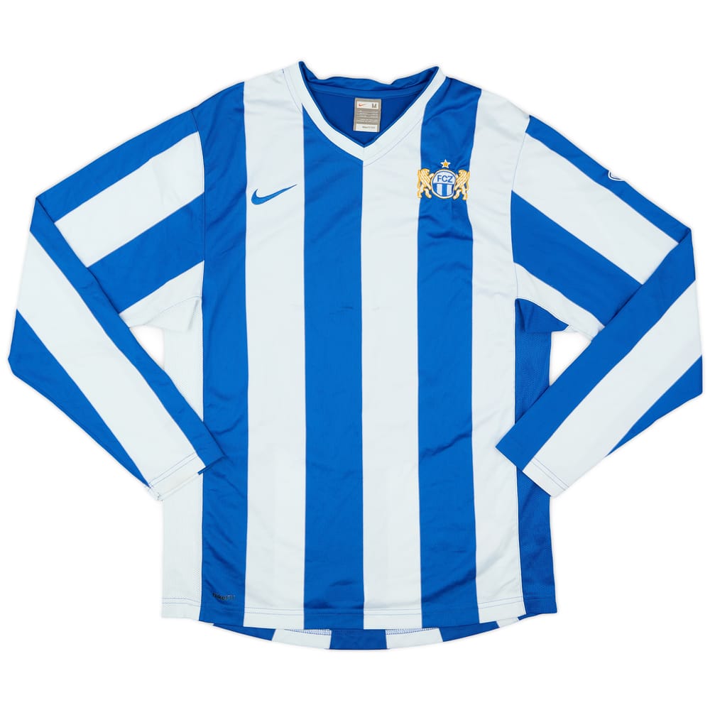 2008-09 FC Zurich Home L/S Shirt - 6/10 - (M)