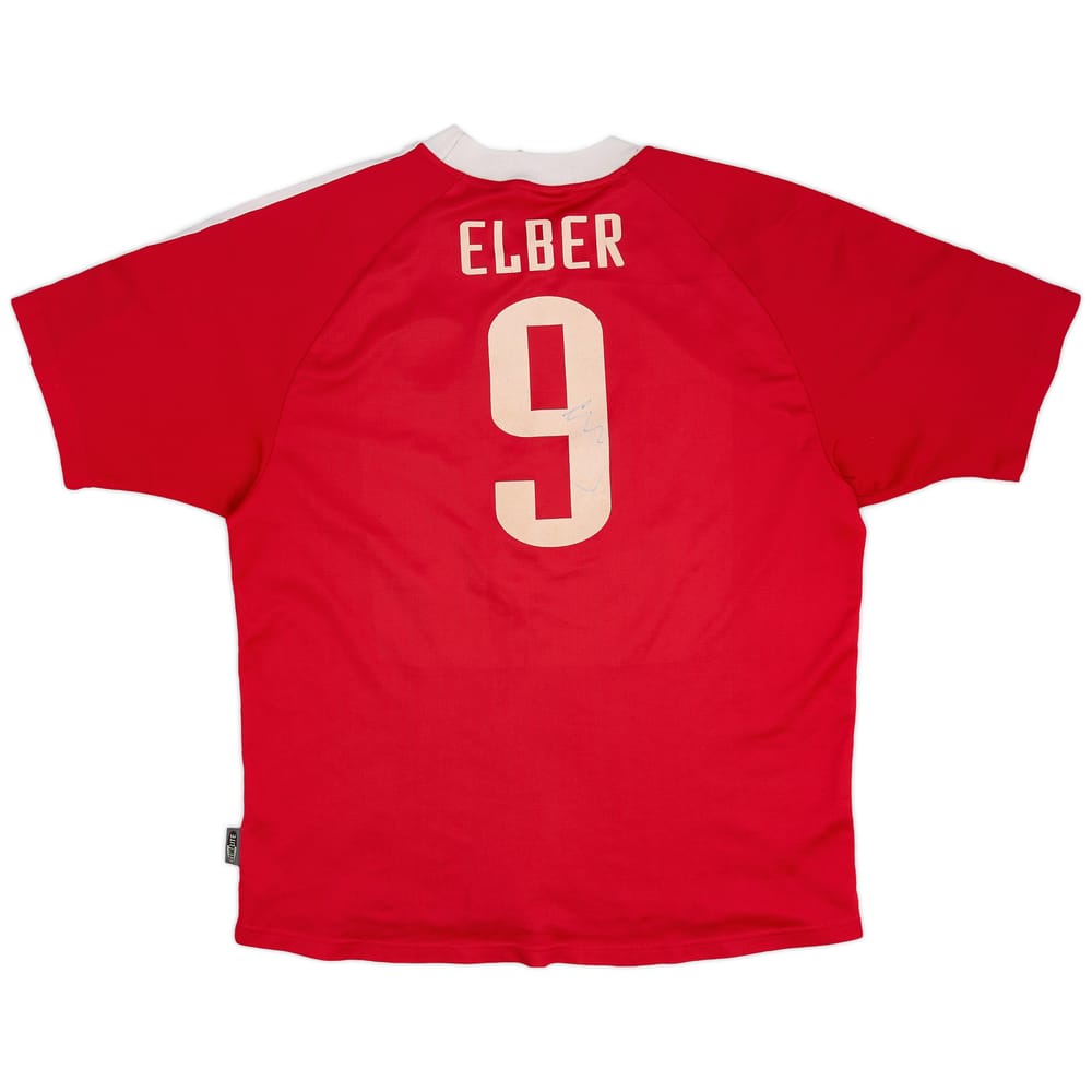 2000-01 Bayern Munich Signed CL Home Shirt Elber #9 - 6/10 - (L)