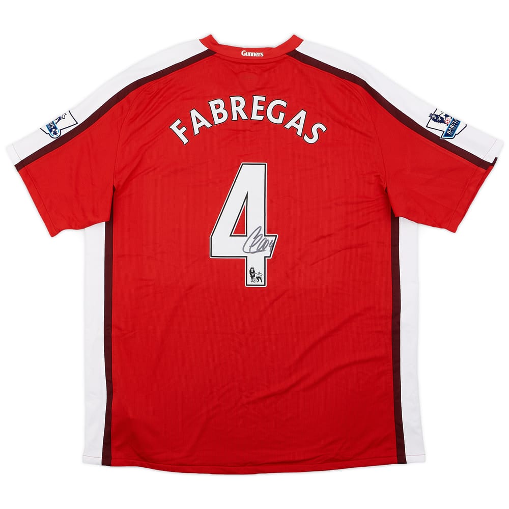 2008-10 Arsenal Signed Home Shirt Fabregas #4 (XL)