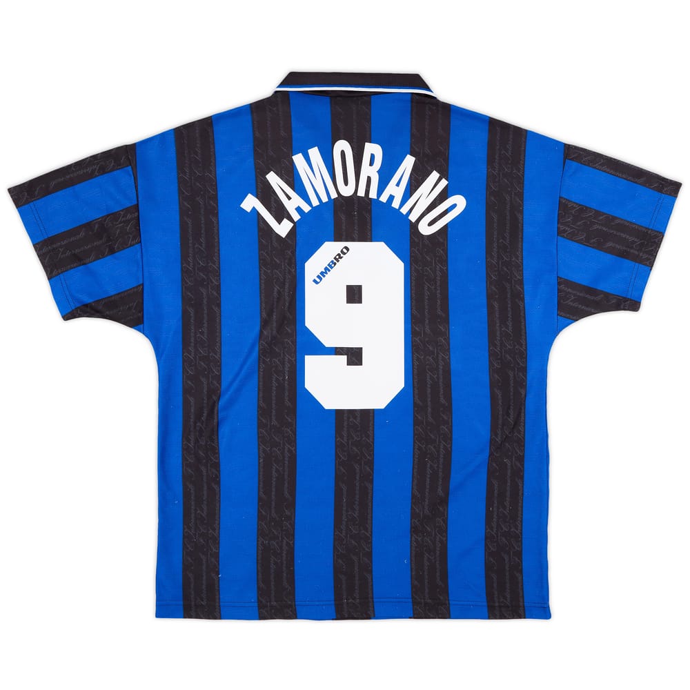 1996-97 Inter Milan Home Shirt Zamorano #9 - 8/10 - (L)