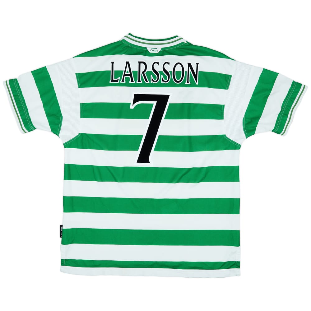 1999-01 Celtic Home Shirt Larsson #7 - 5/10 - (XXL)