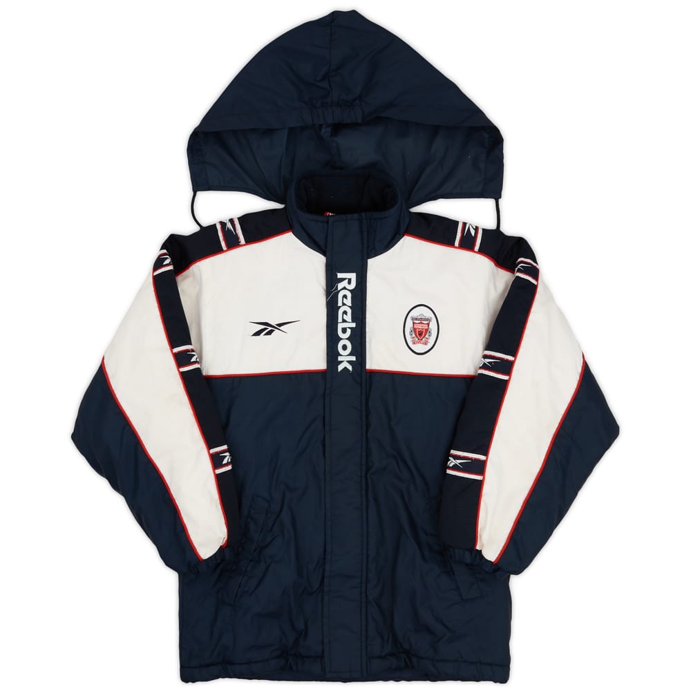 1998-99 Liverpool Reebok Padded Bench Coat - 6/10 - (L.Boys)