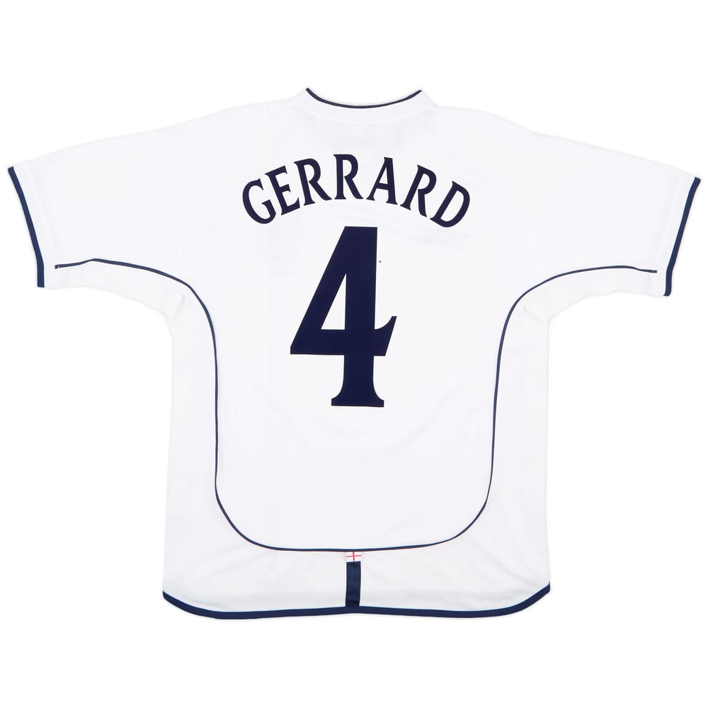2001-03 England Home Shirt Gerrard #4 - 7/10 - (M)