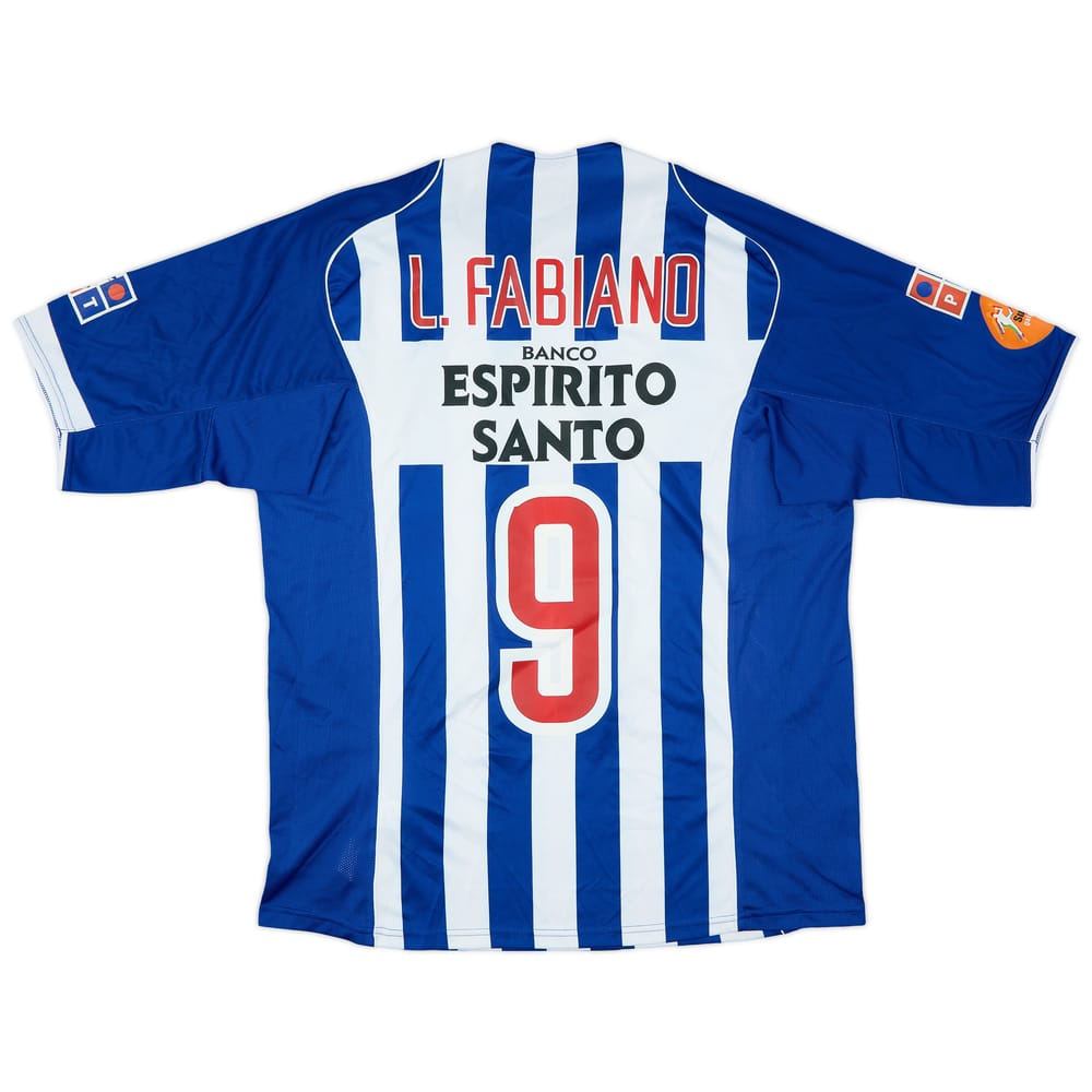 2004-05 Porto Home Shirt L.Fabiano #9 - 6/10 - (XL)