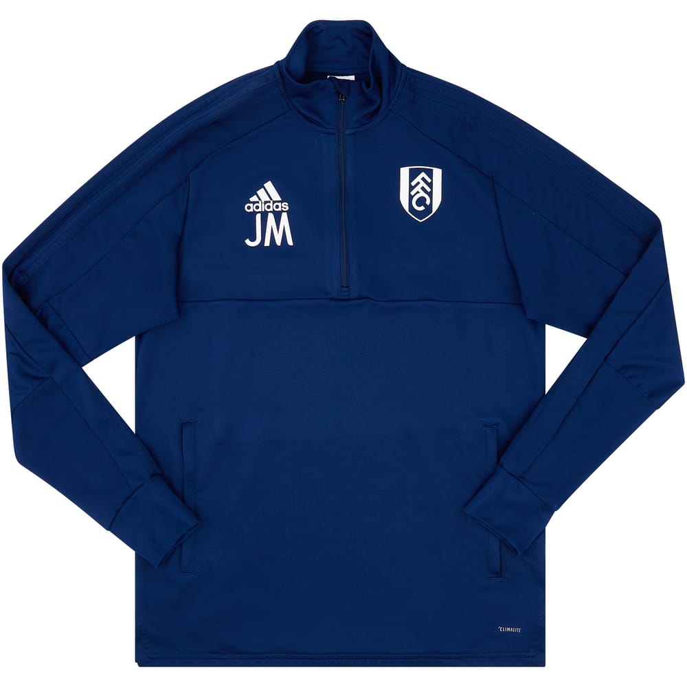 2017-18 Fulham Staff Issue adidas 1/4 Zip Training Top JM - 9/10 - (M)