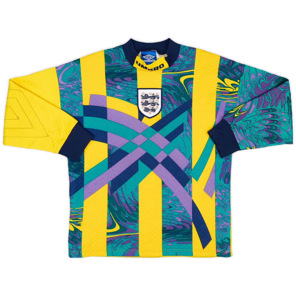 1995-96 England GK Shirt - 9/10 - (Y)