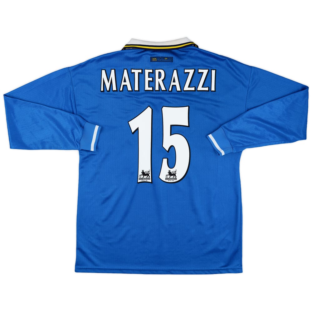 1997-99 Everton Home L/S Shirt Materazzi #15 - 7/10 - (L)