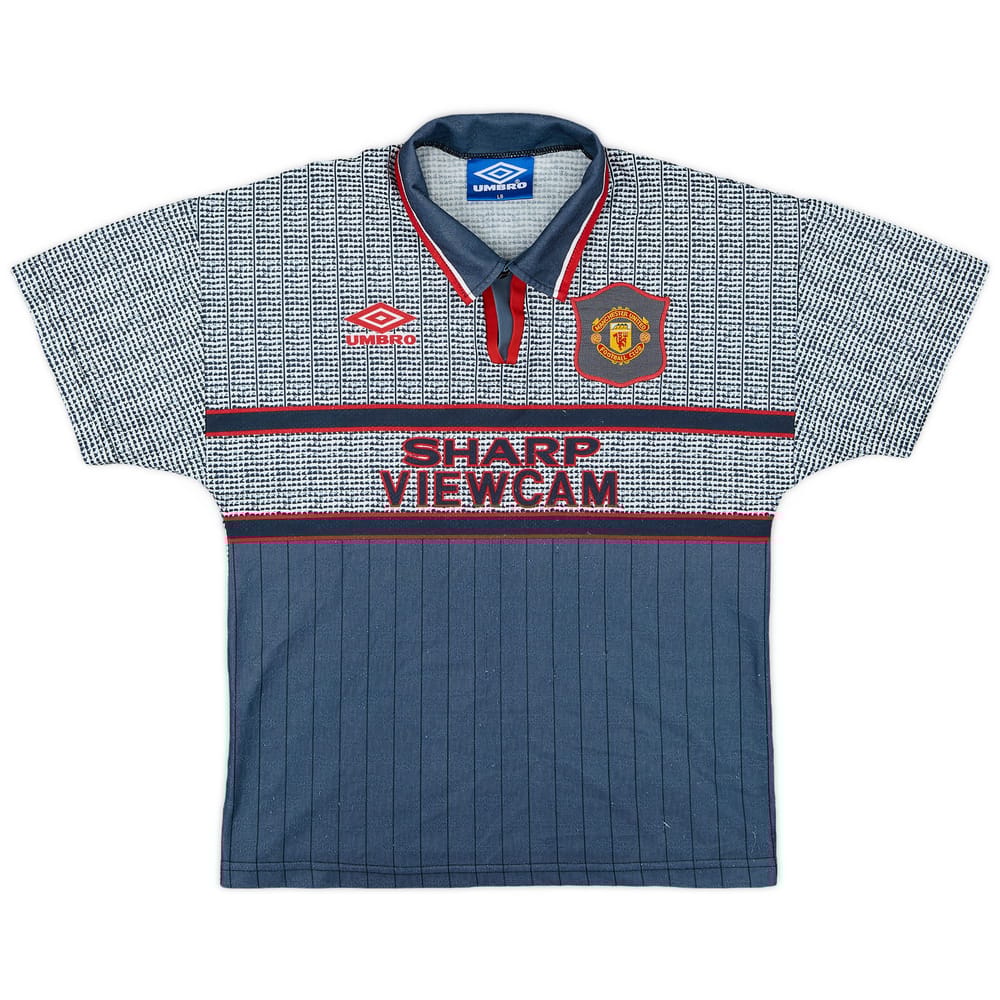 1995-96 Manchester United Away Shirt - 9/10 - (L.Boys)