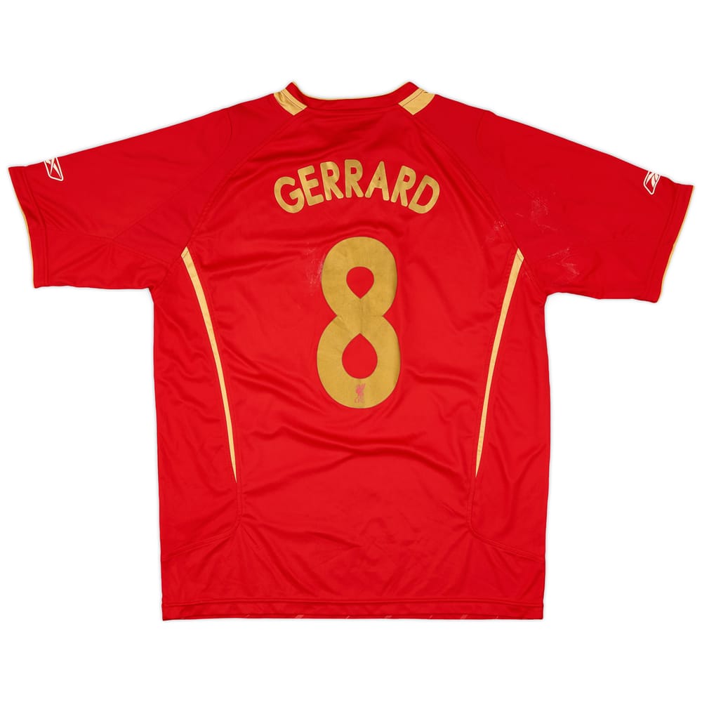 2005-06 Liverpool CL Home Shirt Gerrard #8 - 5/10 - (L)