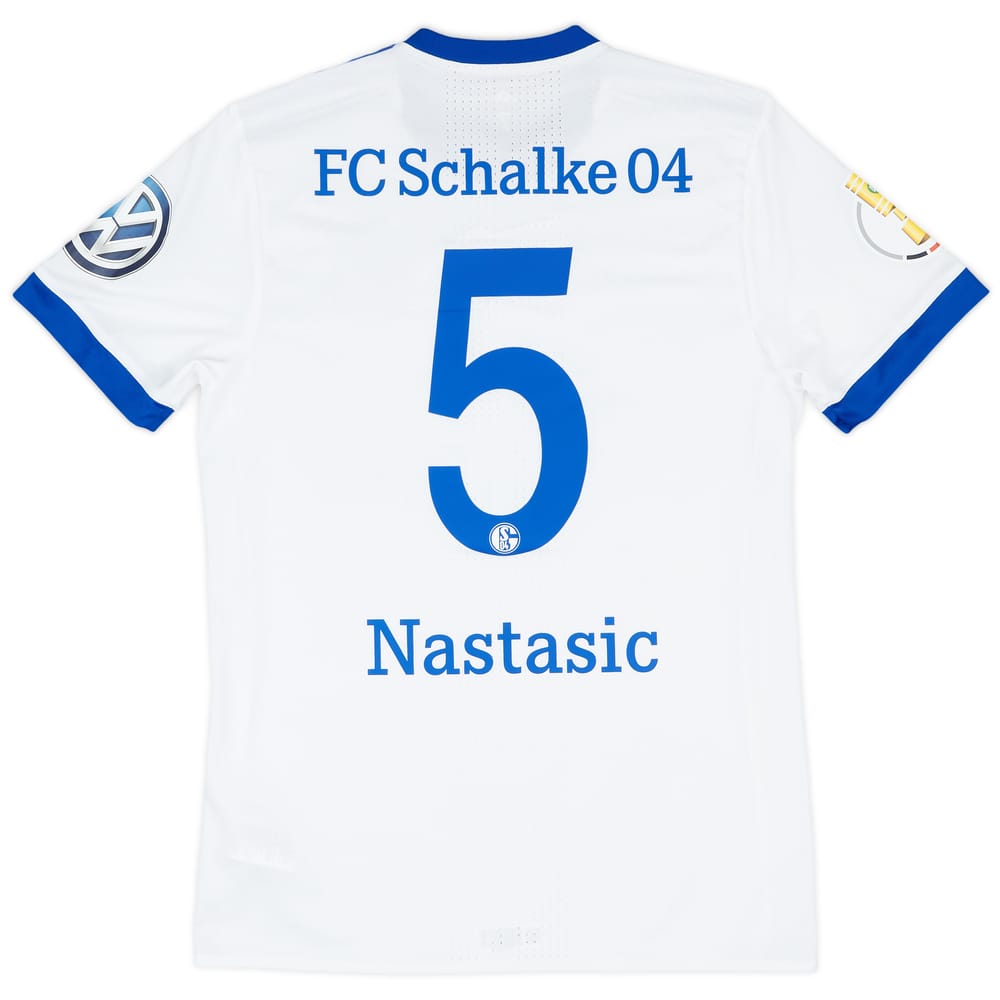 2017-18 Schalke Match Issue DFB-Pokal Away Shirt Nastasic #5