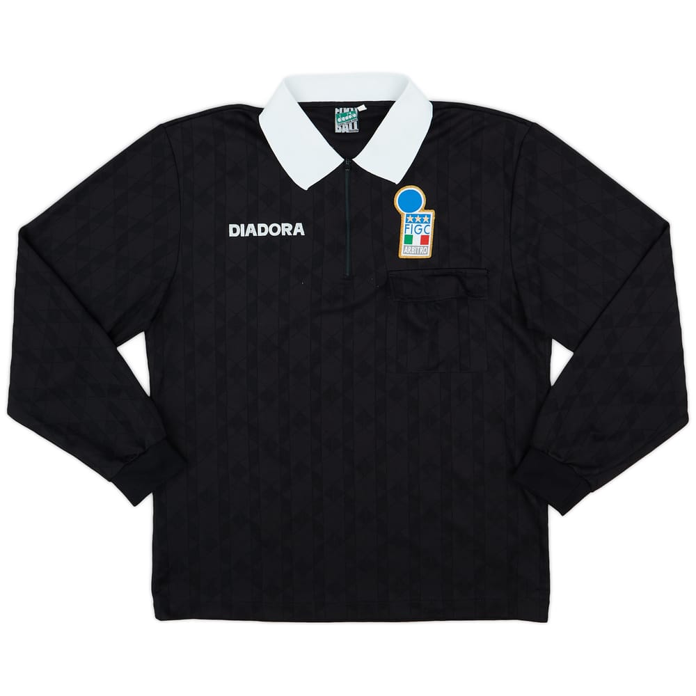 1990s Italy FIGC Diadora Referee L/S Shirt - 7/10 - (L)