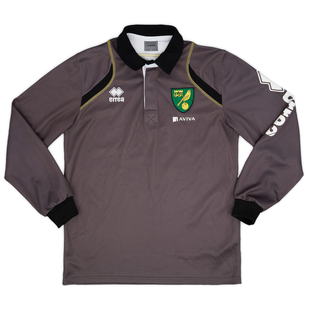 2011-12 Norwich Errea Polo L/S Shirt - 7/10 - (L)